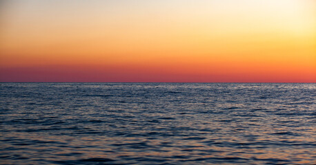 beautiful sunset on sea