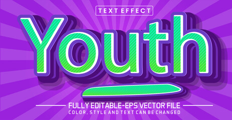 Youth text editable style effect