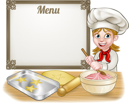 Pastry Chef Girls Watercolor Clipart Bundle, Transparent PNG, Girl