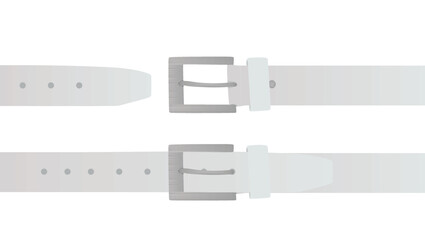 White male belt. vector illustration