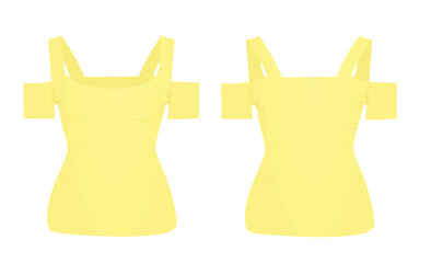 Woman  top t shirt. vector illustration