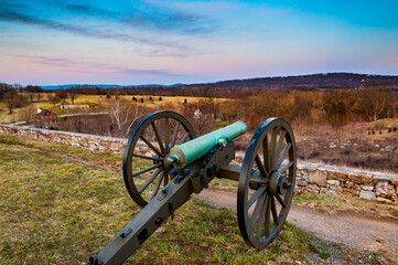 Antietam National Battlefield at Sunset, Maryland USA, Sharpsburg, Maryland