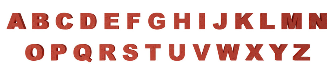 Alphabet text effects set isolated on png background