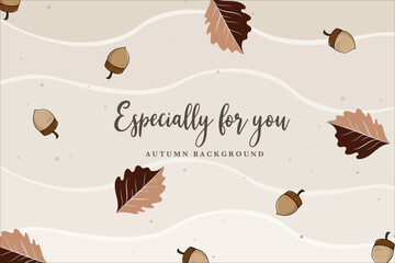beautiful leaves in fall template background