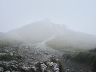A trip to the hills on a foggy day