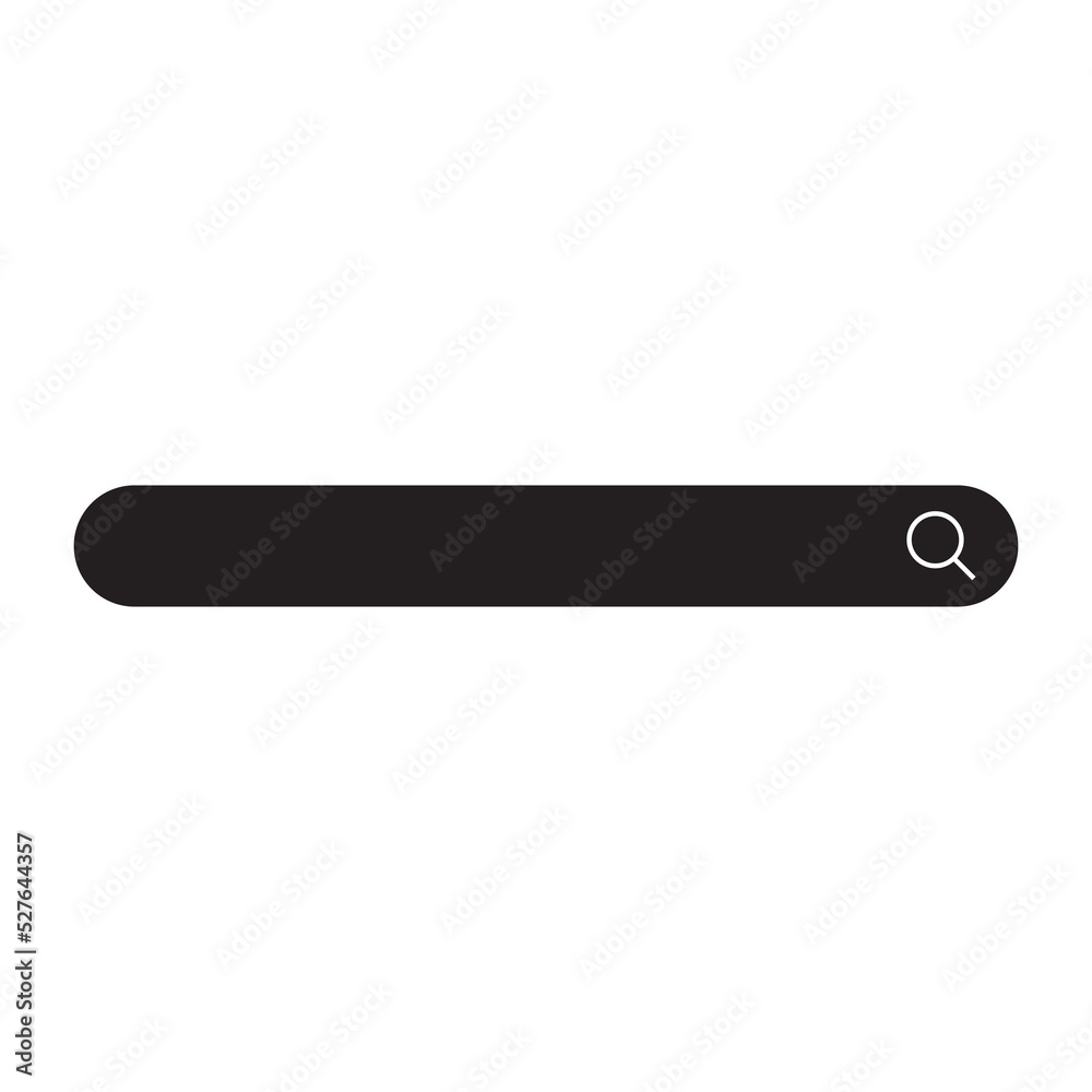 Poster search bar in a simple illustration. elements for web interface design. blank search navigation temp