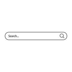 search bar in a simple illustration. elements for web interface design. blank search navigation template