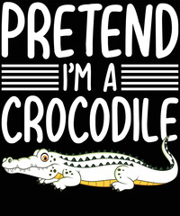 Halloween Pretend I&rsquo;m A Crocodile t-shirt design.