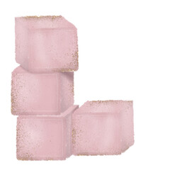 Cartoon cute pink decoration element, hand drawing baby png clipart