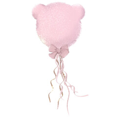 Cartoon cute pink decoration element, hand drawing baby png clipart