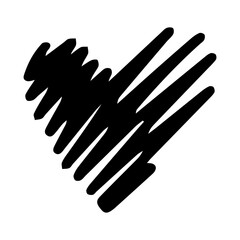 love icon hand drawn illustration design