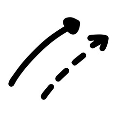 arrow line hand drawn illustration design