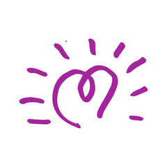 love icon hand drawn illustration design