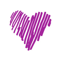 love icon hand drawn illustration design
