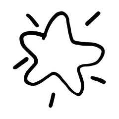 star hand drawn illustration design