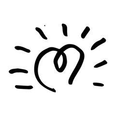 love icon hand drawn illustration design