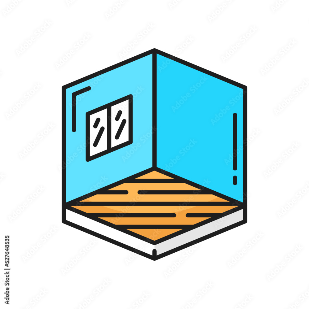 Aufkleber Home construction 3D print, architect development and exterior design element. Vector building draft drawing, technical engineer project