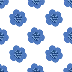 Selbstklebende Fototapeten Floral seamless pattern. Delicate colors. Vector simple print. © Ольга Дубровина
