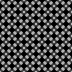 Black and white seamless pattern texture. Greyscale ornamental graphic design. Mosaic ornaments. Pattern template. Vector illustration. EPS10.