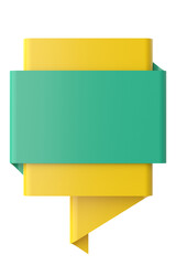 Sale banner decoration. Empty banner. 3D illustration.