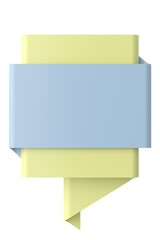 Sale banner decoration. Empty banner. 3D illustration.