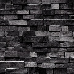 Black and white stone wall background. Abstract grunge background. Dark gray rock and stone texture. black stone backdrop.