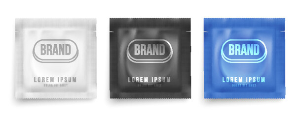 Three Realistic Condom Pouches