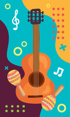 guitar and maracas instruments
