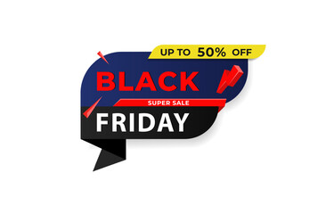Flat BLACK FRIDAY sale background
