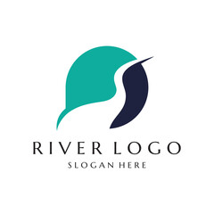 River vector icon illustration