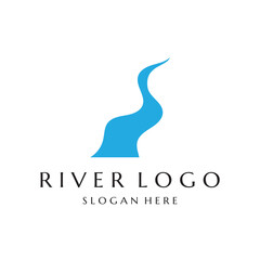 River vector icon illustration