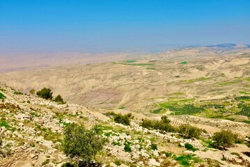 Fototapeta na wymiar Mount Nebo Memorial of Moses Pilgerstätte in Jordanien 