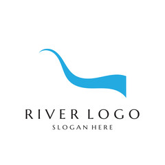 River vector icon illustration