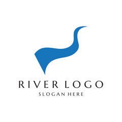 River vector icon illustration