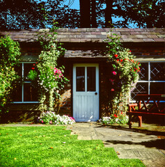 Fototapeta na wymiar Cottage garden in Manchester England