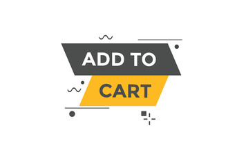 add to cart text web button. add to cart speech bubble label. Colorful web banner. vector illustration
