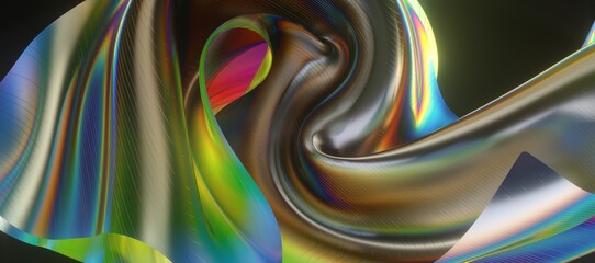 Abstract line fluid colors backgrounds. Trendy Vibrant Fluid Colors. 3d render