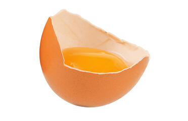 broken egg isolated