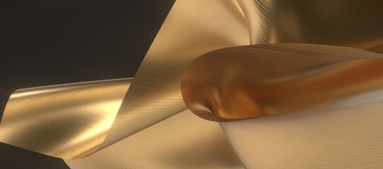 gold cloth texture. 3D rendering.