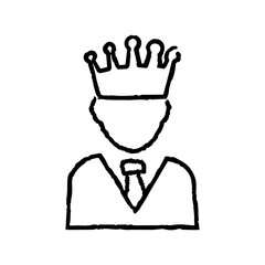 Employee of the month hand-drawn icon vector graphic illustration