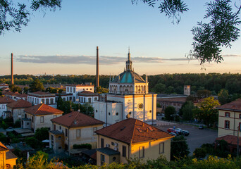 citta di crespi d'adda patrimonio dell'unesco - obrazy, fototapety, plakaty