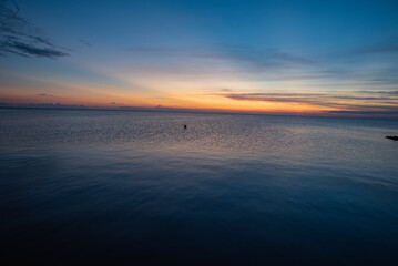 Fototapeta premium Outer Banks Sunset over the ocean, OBX Rodanthe, North Carolina