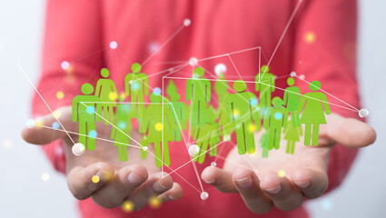 Global network. Blockchain. 3D illustration. Neural networks and artificial intelligence. Abstract