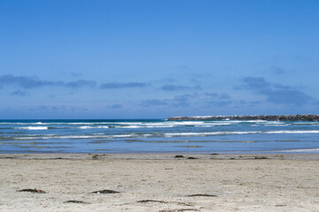 Ocean waves at the beach in San Diego California