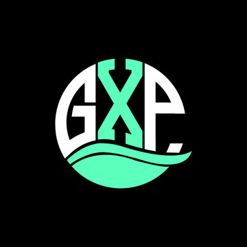 GXP logo monogram isolated on circle element design template, GXP letter logo design on black background. GXP creative initials letter logo concept. GXP letter design.
