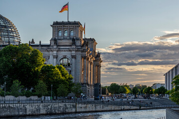 Reich Parliament building in Berlin, Germany.	