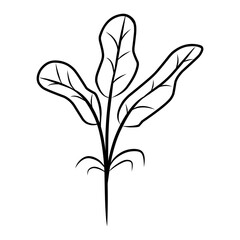 silhouette illustration of tree branches, twigs, palm leaves, and plants