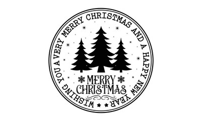 Christmas vintage sign svg