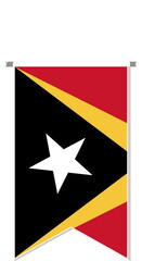 Timor Leste flag in soccer pennant.