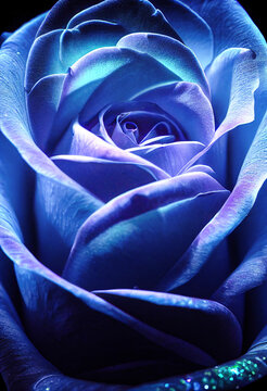 blue rose macro